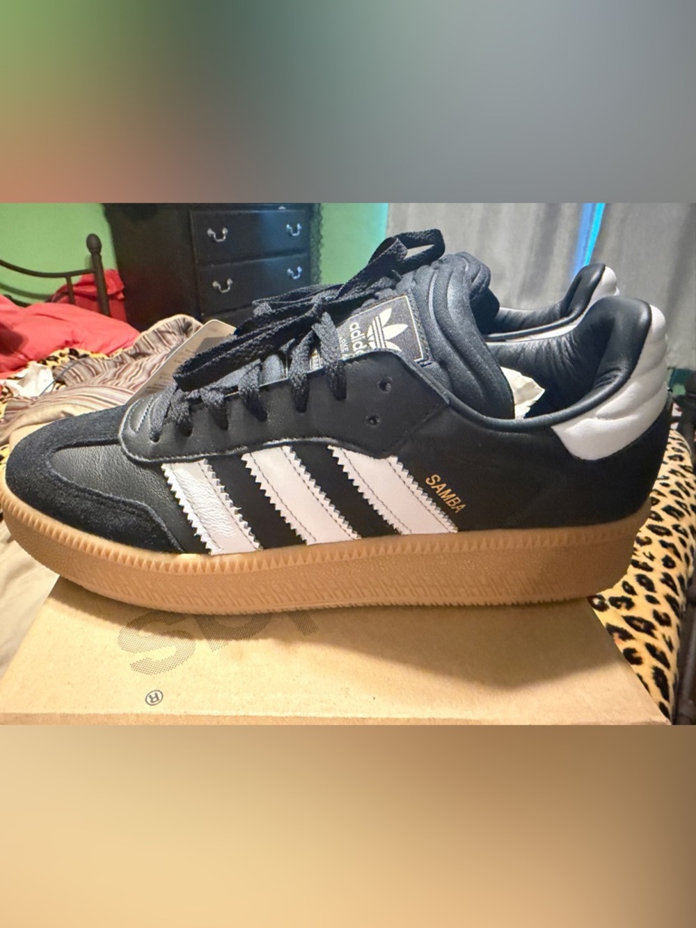 adidas Black White Gum Women's Athletic Shoes - Picture 5 of 8